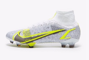 Nike Mercurial Superfly VIII Elite FG - White/Black-Metallic Silver-Volt