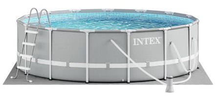בריכת אולטרה עמודים עגולה Prism Frame (457X122 סמ) 26726 מבית INTEX