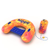 מזרון כיסא ים עם עוגן Hippo -  כתום פרחוני