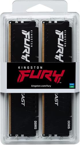 ז.לנייח Kingston Fury Beast BLACK 32GB 2X16 DDR5 6000Mhz C40 XMP