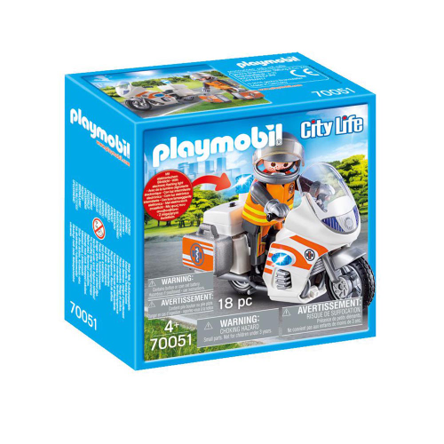 פליימוביל-  אופנוע אמבולנס - PLAYMOBIL 70051