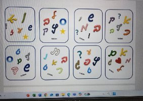 קובץ דאבל אותיות בכתב יד עגול