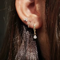 סט עגילי זהב זרקונים מיוחד - לורי