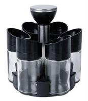 מעמד 6 צנצנות תבלינים מבית ברינגר Behringer NY-7669 בעיצוב קומפקטי