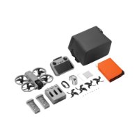 רחפן (DJI Avata 360 Fly More Combo (DJI RC 2 – מציג רחפן אפור בקר שליטה תיק נשיאה סוללות ועוד אביזרים פרוסים 4K