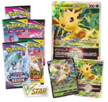 Pokemon TCG: Leafeon Vstar קלפי פוקימון מקוריים מארז וי סיכה ליפאון