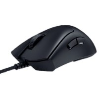 עכבר גיימינג ארגונומי חוטי Razer DeathAdder V3 – פריט בודד שחור עם כבל קלוע גלגלת ושני כפתורי צד