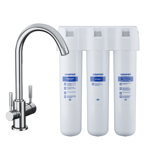 מערכת Aquaphor Crystal A עם ברז משולב לדירות שכורות