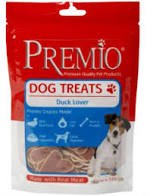 חטיפים לכלבים פרמיו לבבות ברווז  100 גרם  - PREMIO TREATS DUCK LOVER 100G