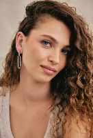 עגילי קונטור מוזהבים