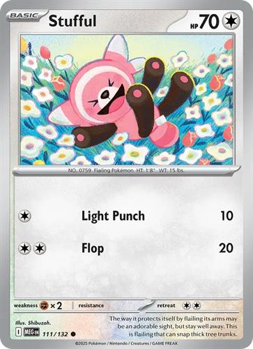 קלף בודד single פוקימון - stufful - Mega Evolution - 111/132