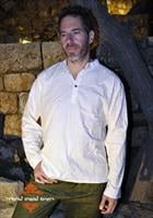 חולצה כותנה הודית אוף וויט