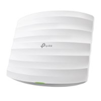 נקודת גישה Omada EAP223 AC1350 Access Point – Wi-Fi פריט בודד לבן עם פסים בולטים לוגו TP-Link במרכז ונורית ירוקה