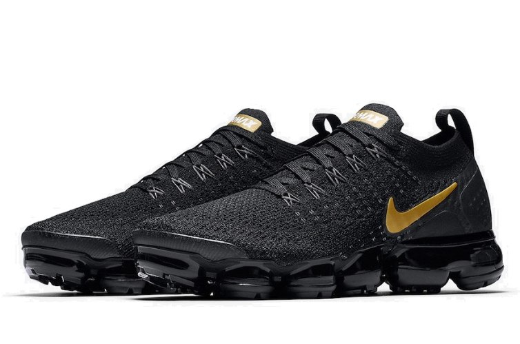 נעלי נייק Air VaporMax Flyknit Gold שחור זהב