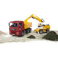 דחפור שופל צהוב - BRUDER LIEBHERR EXCAVATOR 02426