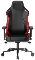 גב כיסא DXRacer Craft עם דוגמת רקמה ייחודית ומשענת תומכת בצבע שחור אדום