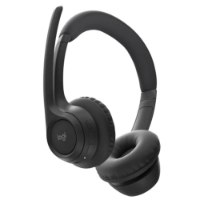 אוזניות אלחוטיות Logitech Zone 305 Teams – טעינה מהירה פריט בודד של אוזניות שחורות מעל האוזן עם מיקרופון מורם