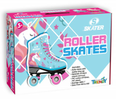 גלגליות בצבע כחול מידה 32  דגם יוניקורן Skater ABEC 7