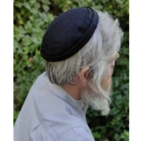 כיפה כפרית שחור קלאסי