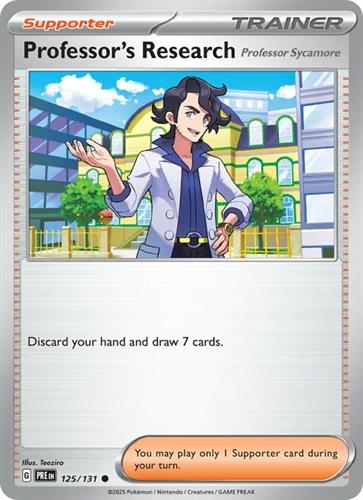 קלף בודד single פוקימון - professo'r research - Prismatic Evolutions - 125/131