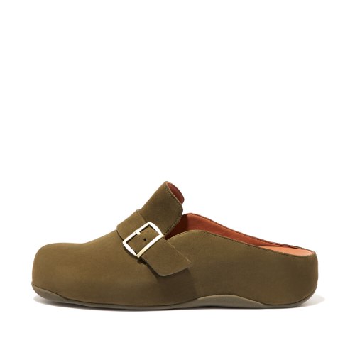 שוב עם רצועה ואבזם צבע חאקי פיטפלופ FITFLOP