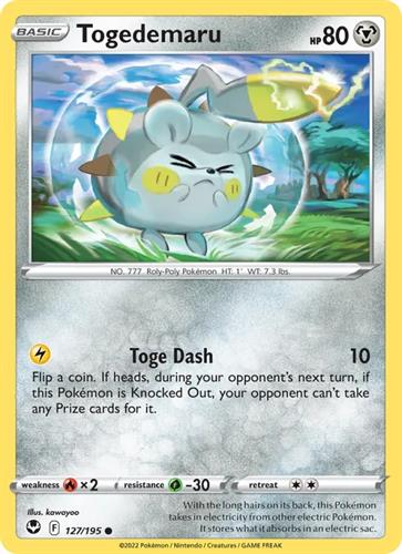 קלף בודד single פוקימון - togedemaru - Silver Tempest - 127/195
