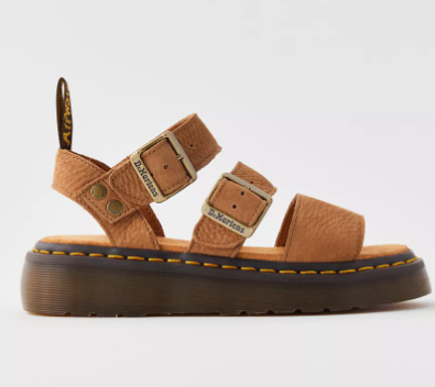 Gryphon Quad Leather Platform Sandals בהיר