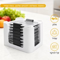 סט 3 ארגוניות חכמות למכסי קופסאות אוכל ומכלי מזון דגם Lidix