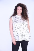 חולצת יולי נקודות שמנת