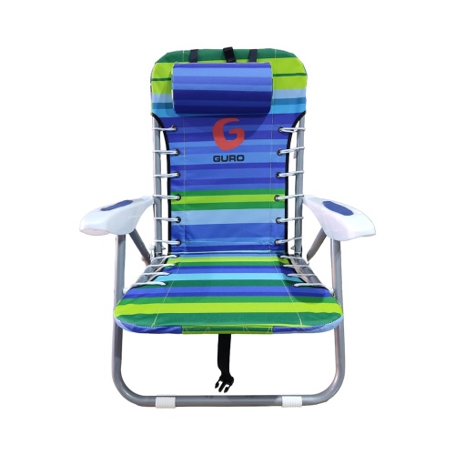 כיסא חוף מתקפל פסים צבעוני Guro