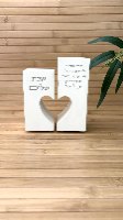 מעמד פמוטים זוגי – לב חצוי