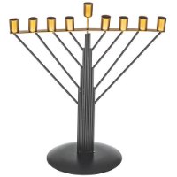 חנוכיית חוטים חבד לנרות – שחור