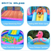 מתנפח מים עם מגלשה תמנון W63104 מבית Doctor Dolphin