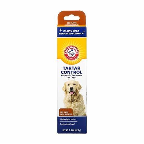 Arm & Hammer, Tartar Control, Enzymatic Toothpaste for Dogs, Beef, 2.5 oz (67.5 g)