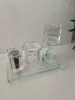 סט הבדלה קריסטל מהודר מלבני