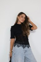 חולצה שילוב תחרה