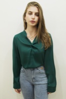 חולצת ניאה וי ירוק