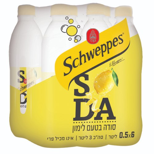 סודה בטעם לימון, שישיה 6 * 500 מ"ל