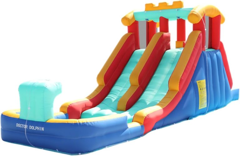 מתנפח מים עם מגלשה כפולה W73062  מבית Doctor Dolphin