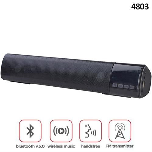 רדיו רמקול סאונד בר SOUND BAR  איכותי, אורך 40ס"מ, שני רמקולים 5WX2 מובנים , מופעל BLUETOOTH כולל דיבורית ורדיו FM דגם 4803