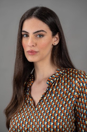 חולצה סנדי חום וינטג'