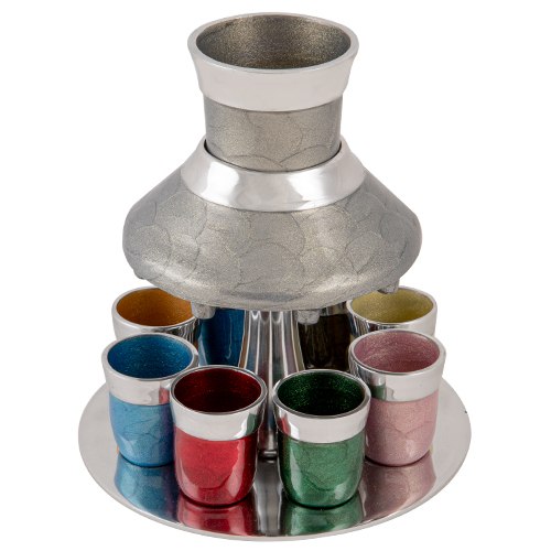 ALUMINUM WINE DIVIDER WITH 8 SMALL CUPS 8.2 inch - COLORFUL
