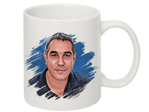 ספלים מאויירים עם רקע