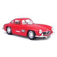 דגם מכונית בוראגו מרצדס אדום Bburago Mercedes-Benz 300 SL 1954 Red 1/24