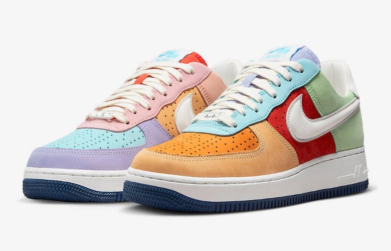 נעלי נייק Nike Air Force 1 LV8 GS אדום כתום