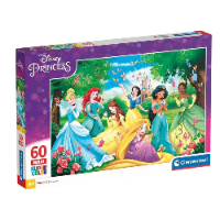 קלמנטוני -  פאזל 60 חלקים מקסי נסיכות - Clementoni Maxi Puzzle Disney Princess 26471