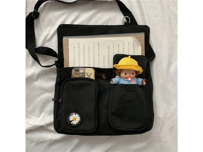 בד Crossbody שקיות נוער אופנה מזדמן גדול קיבולת גבירותיי כתף תיק מוצק צבע נשים שליח תיק