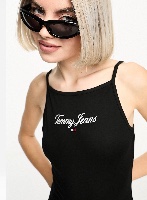 שמלת מיני רצועות שחורה טומי הילפיגר Tommy Hilfiger