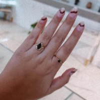 טבעת זהב יהלום שחור משולש 0.35 קראט