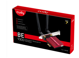 כרטיס רשת CUDY WE9300 PCIE WIFI7 BT5.4 6GHz UP TO 5760 Mbps